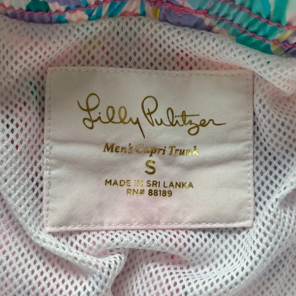 Lilly Pulitzer Men’s Capri Swim Trunks Chick Magnet - Size: Small